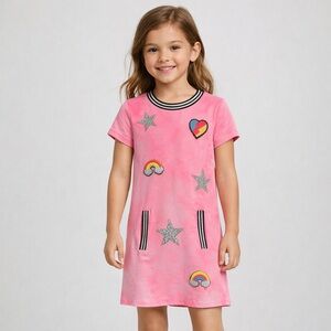 MIA New York Pink Graphic T-Shirt Dress - NWT!